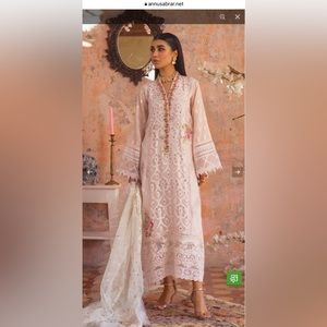 Annus Abrar Luxury pret “Abir blush” 3 pc New Size Small
